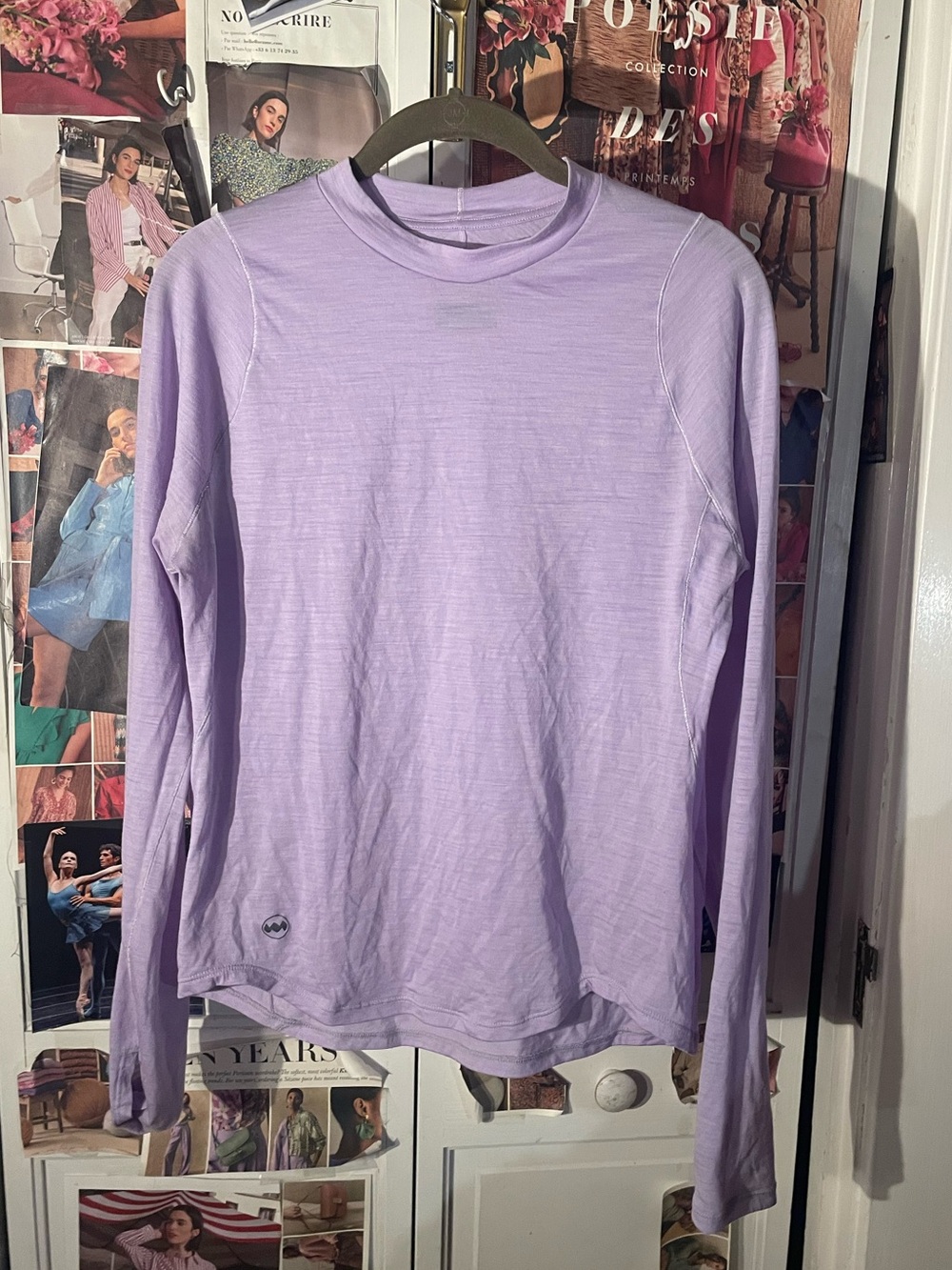 Janji Repeat Merino Blend Running Shirt Lavender S